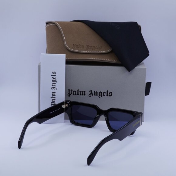 Palm Angels PERI086 HYDE 1045 Rectangle Sunglasses - Black/Blue - Picture 10 of 10